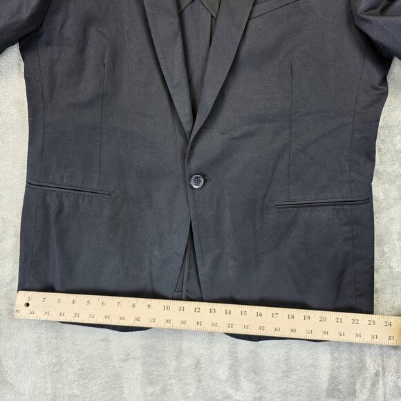 Guess Blazer Jacket Mens XL Black Single Breasted Sport Coat Notch Lapel Dressy - Picture 7 of 12